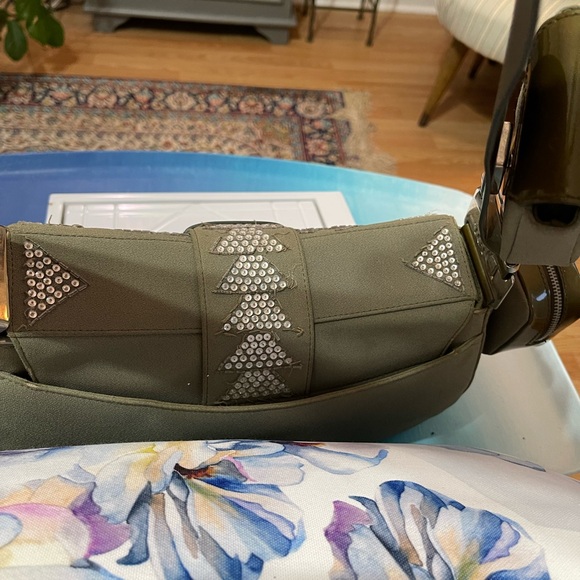 Dior Limited Edition Olive Green Silk Street Chic Columbus Ave Bag - Picture 8 of 16